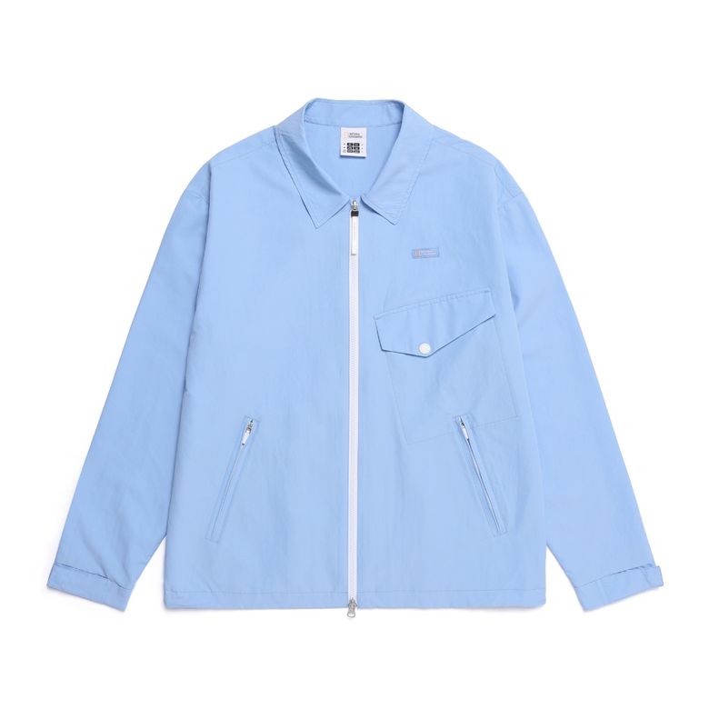 N251UJP902 아웃포켓 집업 셔켓 BLUE