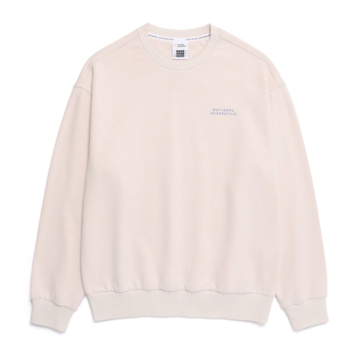 내셔널지오그래픽(NATIONALGEOGRAPHIC) N251USW902 라르가 세미오버핏 맨투맨 L/BEIGE