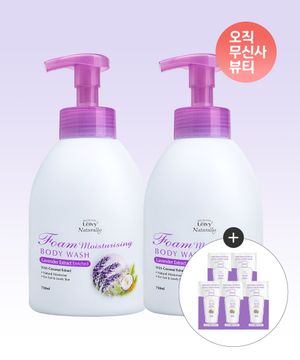 라벤더 폼 바디워시 750ml 2개+바디워시 7ml 5개
