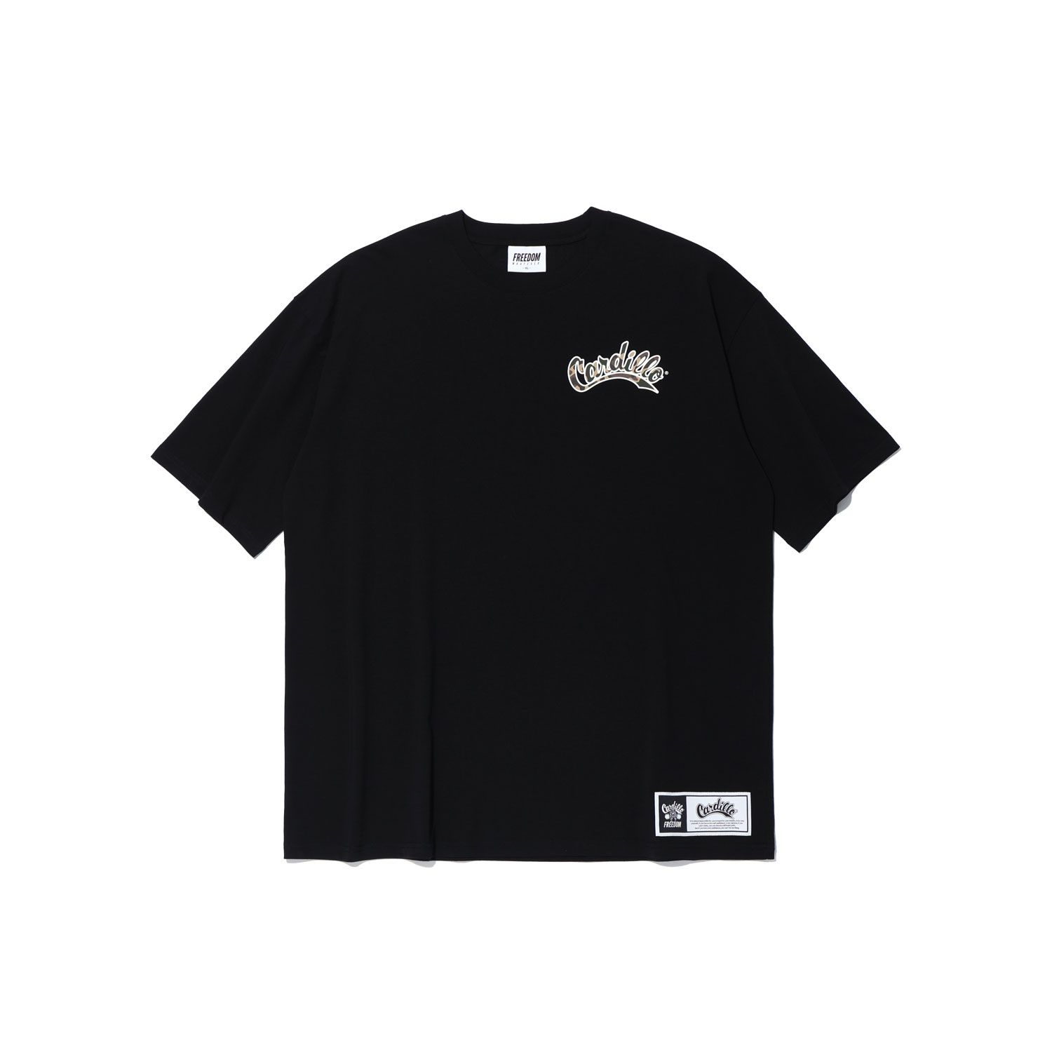 MUSINSA | FREEDOM Cadillo Overfit Back Print T-Shirt (Black