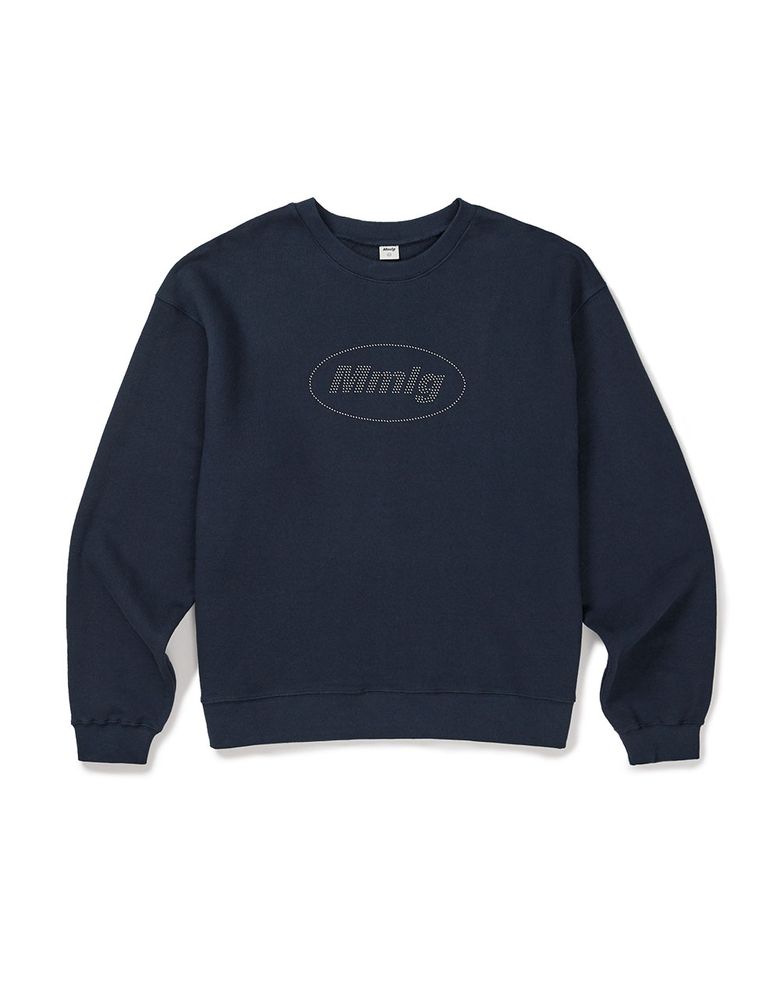 [Mmlg] COLOR BUTTON SWEAT (AUTHENTIC NAVY)