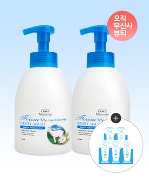 산양유 폼 바디워시 750ml 2개+바디워시 7ml 5개