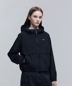 N251WFT980 여성 시그너스 우븐 후드 바람막이 CARBON BLACK