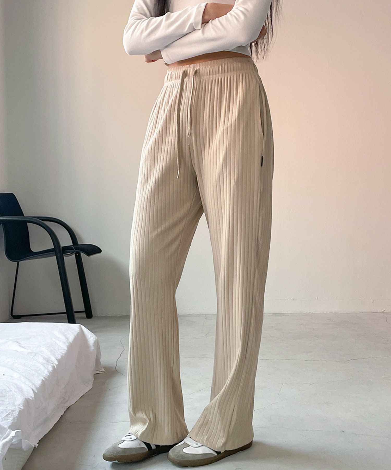 ★muahmuah☆SOFT WIDE BANDING PANTS MUSINSA | MUAHMUAH Soft Wide Banding Pants [Beige]