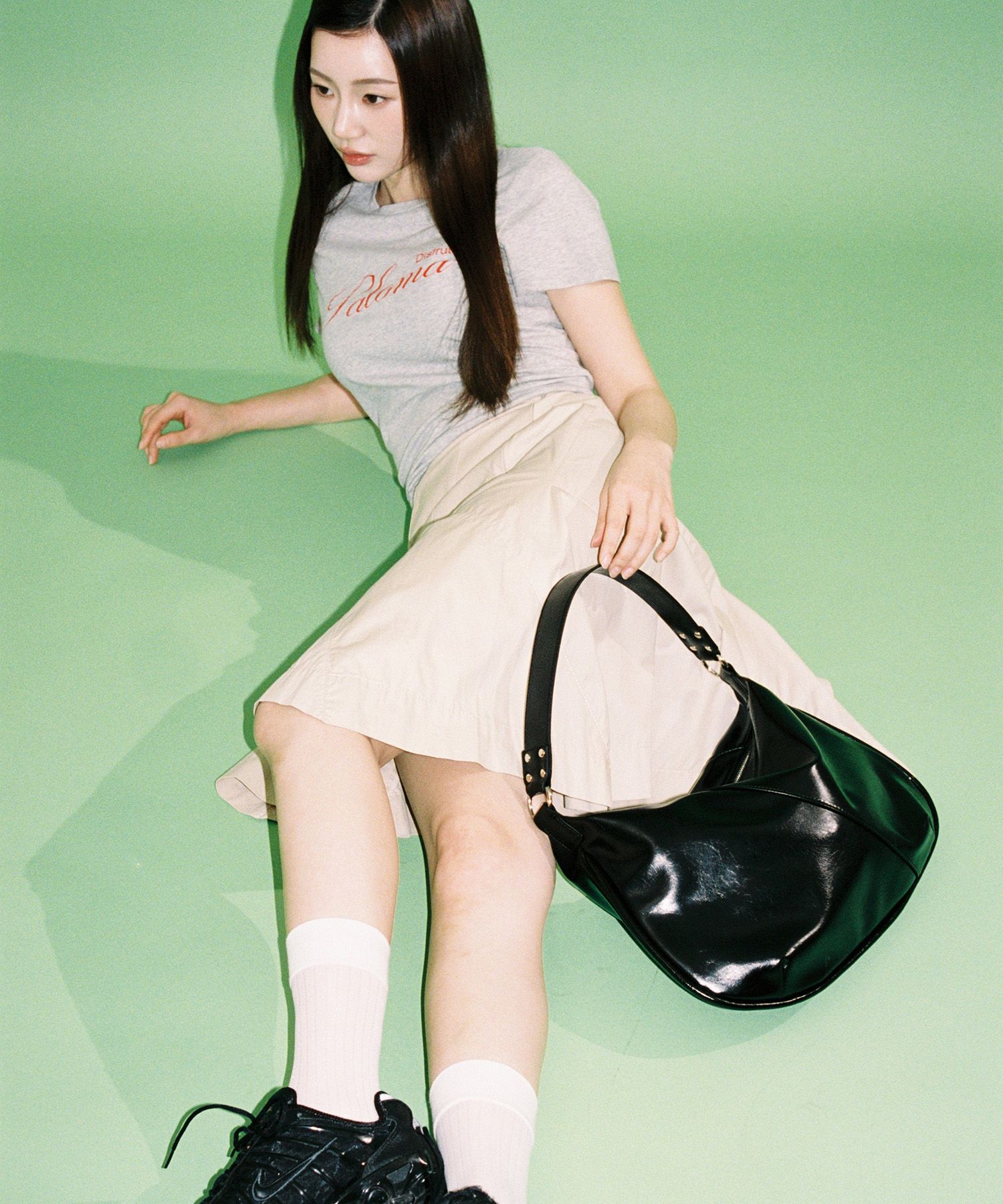 ★YEOMIM★ half moon bag crinkle black yeo-310 MUSINSA | YEOMIM half moon bag (crinkle black)