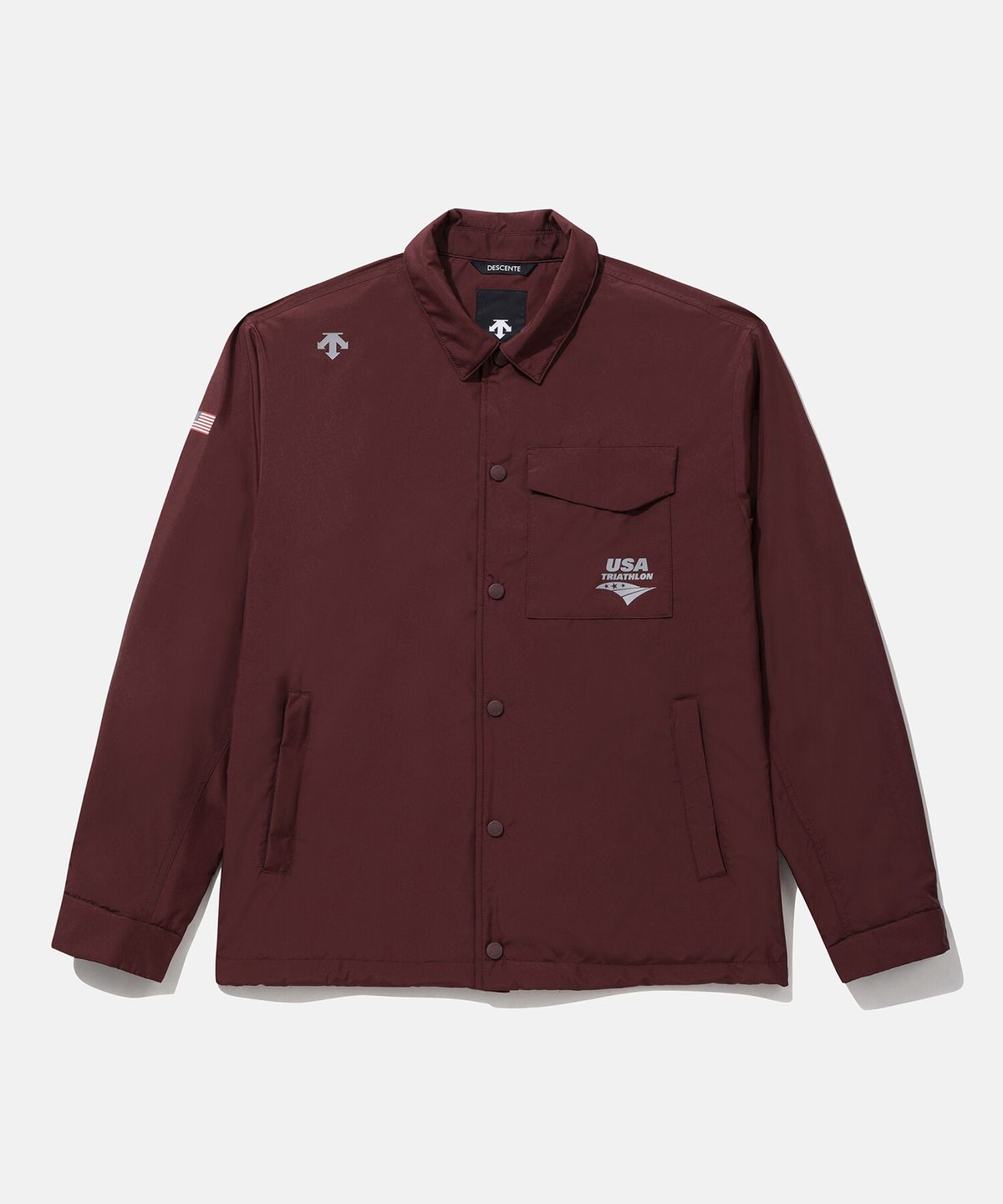 데상트(DESCENTE) USAT 스타디움 옥타 코치 자켓 버건디(SQ121IJK12)