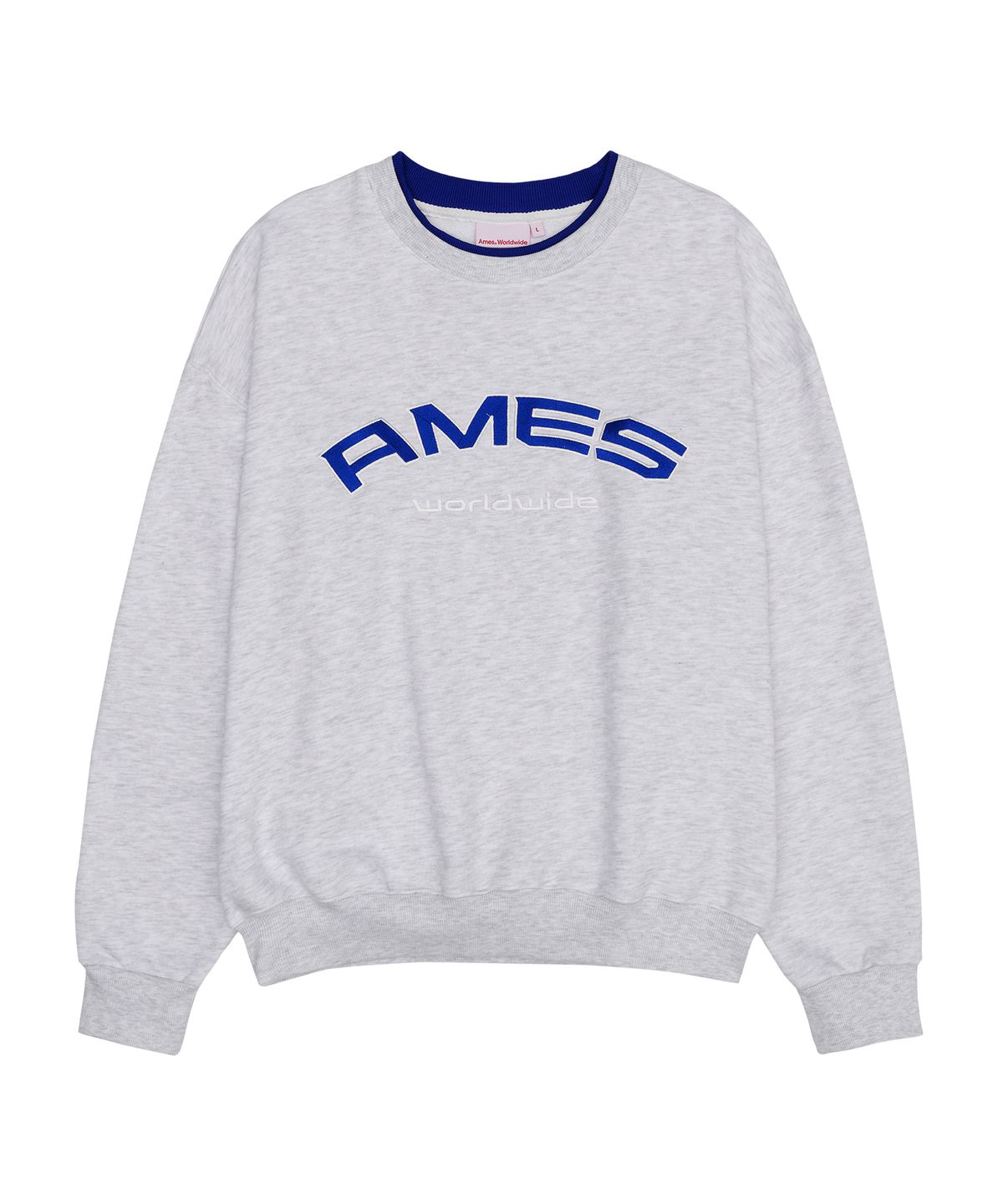 아메스 월드와이드(AMES-WORLDWIDE) LAYERED NECK SWEATSHIRT GREY