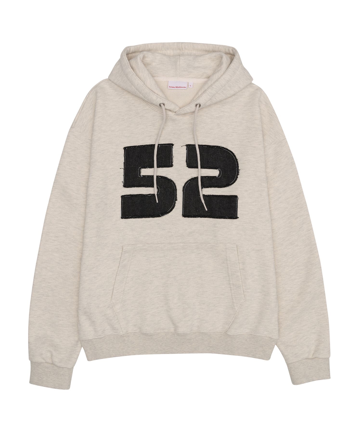 ★AMES-WORLDWIDE★NUMBERING APPLIQUE HOODIE OATMEAL★正規品 MUSINSA | AMES-WORLDWIDE NUMBERING APPLIQUE HOODIE OATMEAL