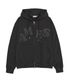 BIG TYPO HOODIE ZIP UP CHARCOAL