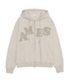BIG TYPO HOODIE ZIP UP OATMEAL