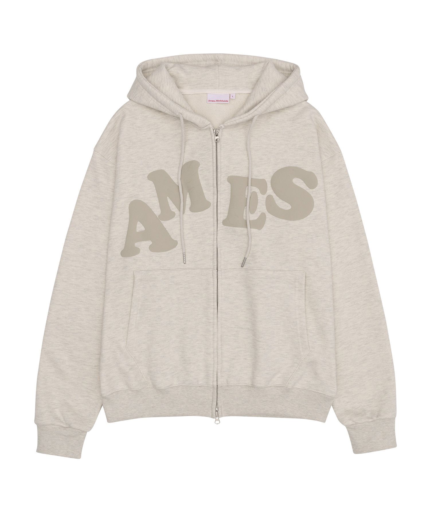 ★AMES-WORLDWIDE★BIG TYPO HOODIE ZIP UP OATMEAL★正規品 MUSINSA | AMES-WORLDWIDE BIG TYPO HOODIE ZIP UP OATMEAL