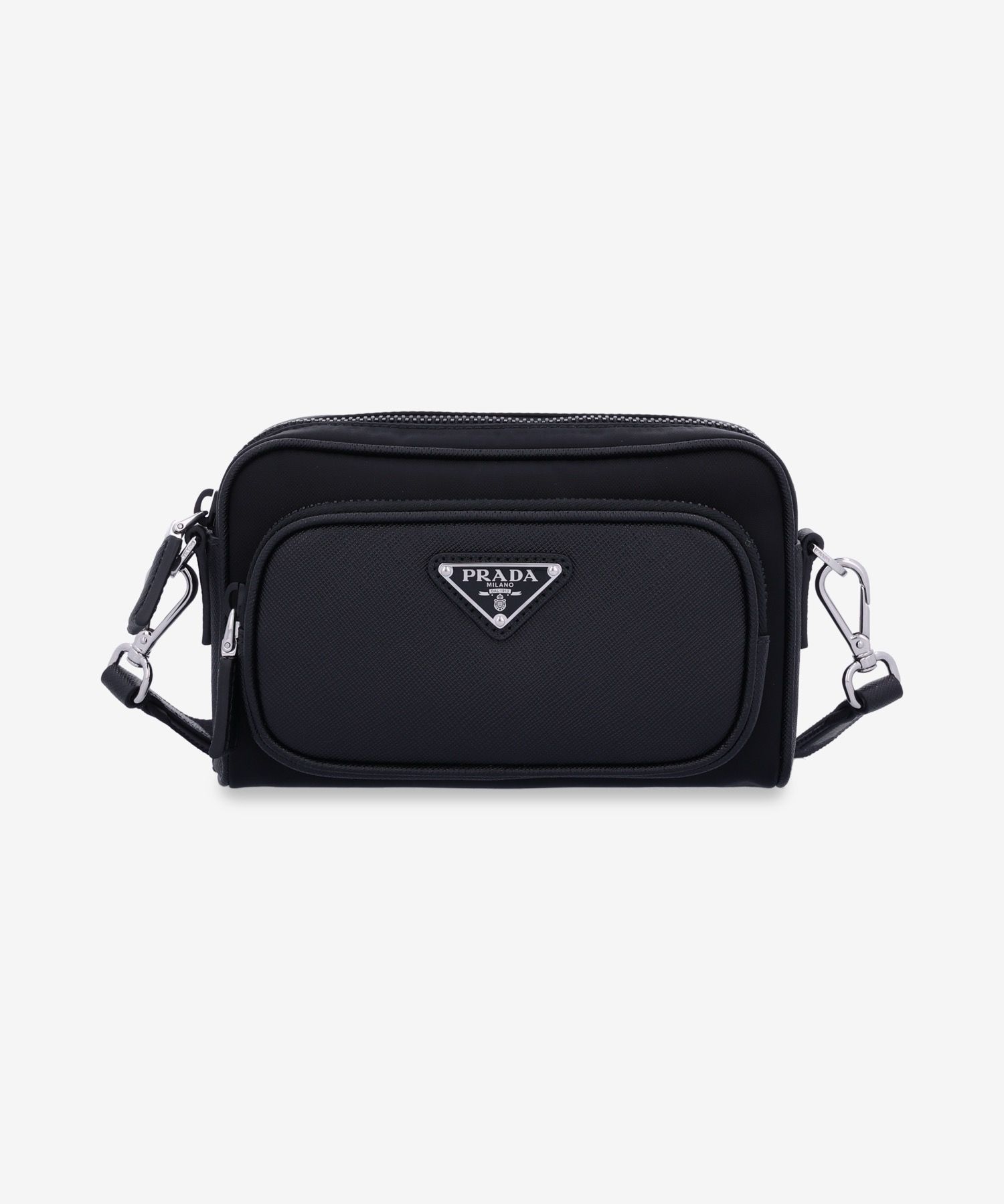 ★PRADA★ Re-Nylon and Saffiano Shoulder Bag Black 2VH1722DM PRADA TESSUTO SAFFIANO Shoulder crossbody Bag
