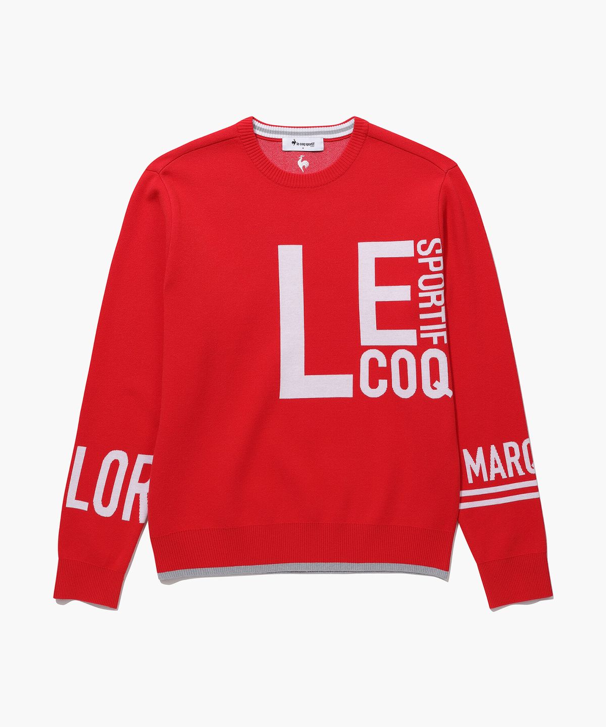 르꼬끄 골프(LECOQ GOLF) 남성 콘트라스트 포인트 스웨터 (GQ121MKP12)