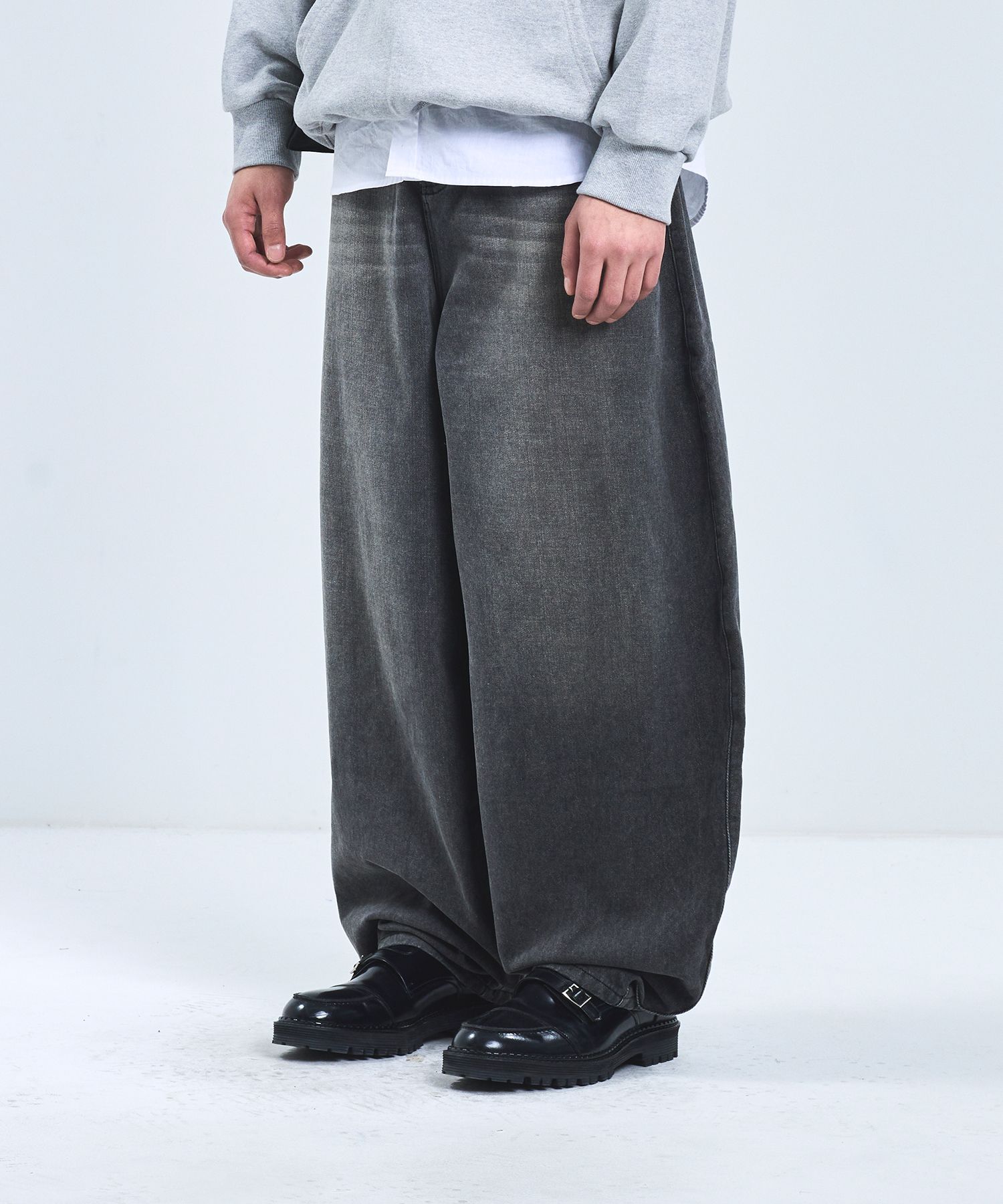 ★MUSINSA STANDARD★ Side brush wide denim pants black MMENP MUSINSA | MUSINSA STANDARD Side Brush Wide Denim Pants