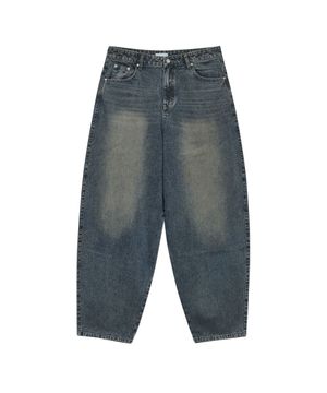 87-STAN047 벌룬핏 워싱 와이드 데님팬츠 빈티지워시드블루