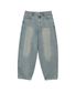 87-STAN047 벌룬핏 워싱 와이드 데님팬츠 라이트인디고