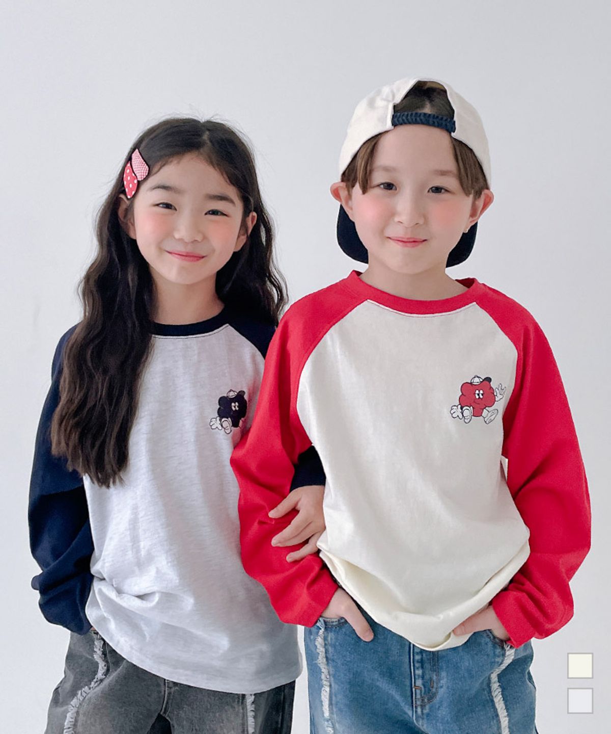 베리클로젯(BERRYCLOSET) 굿 럭 컬리 티셔츠