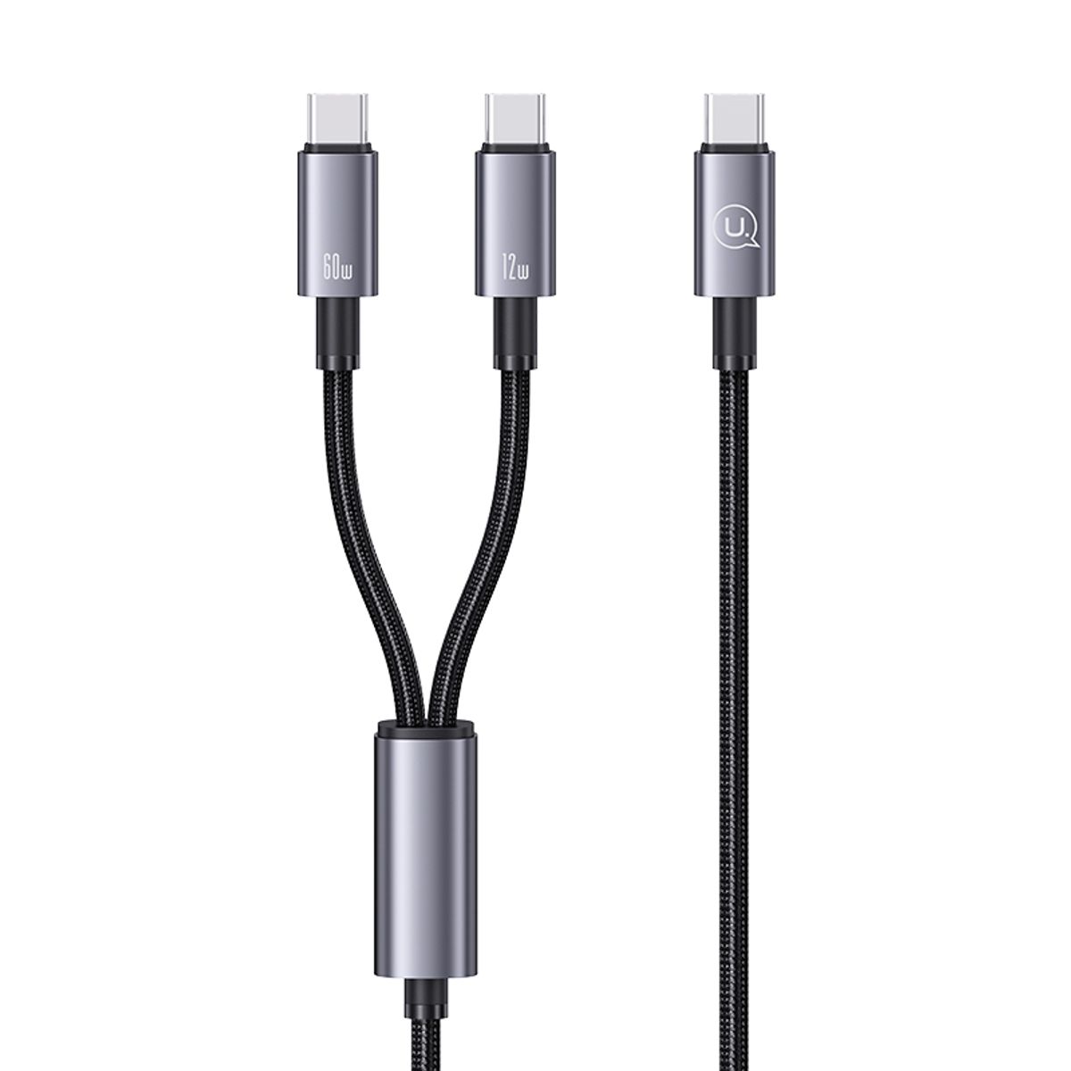 유삼스(USAMS) 2-in-1 72W 알루미늄 초고속충전/데이터케이블 1.2m(2C)
