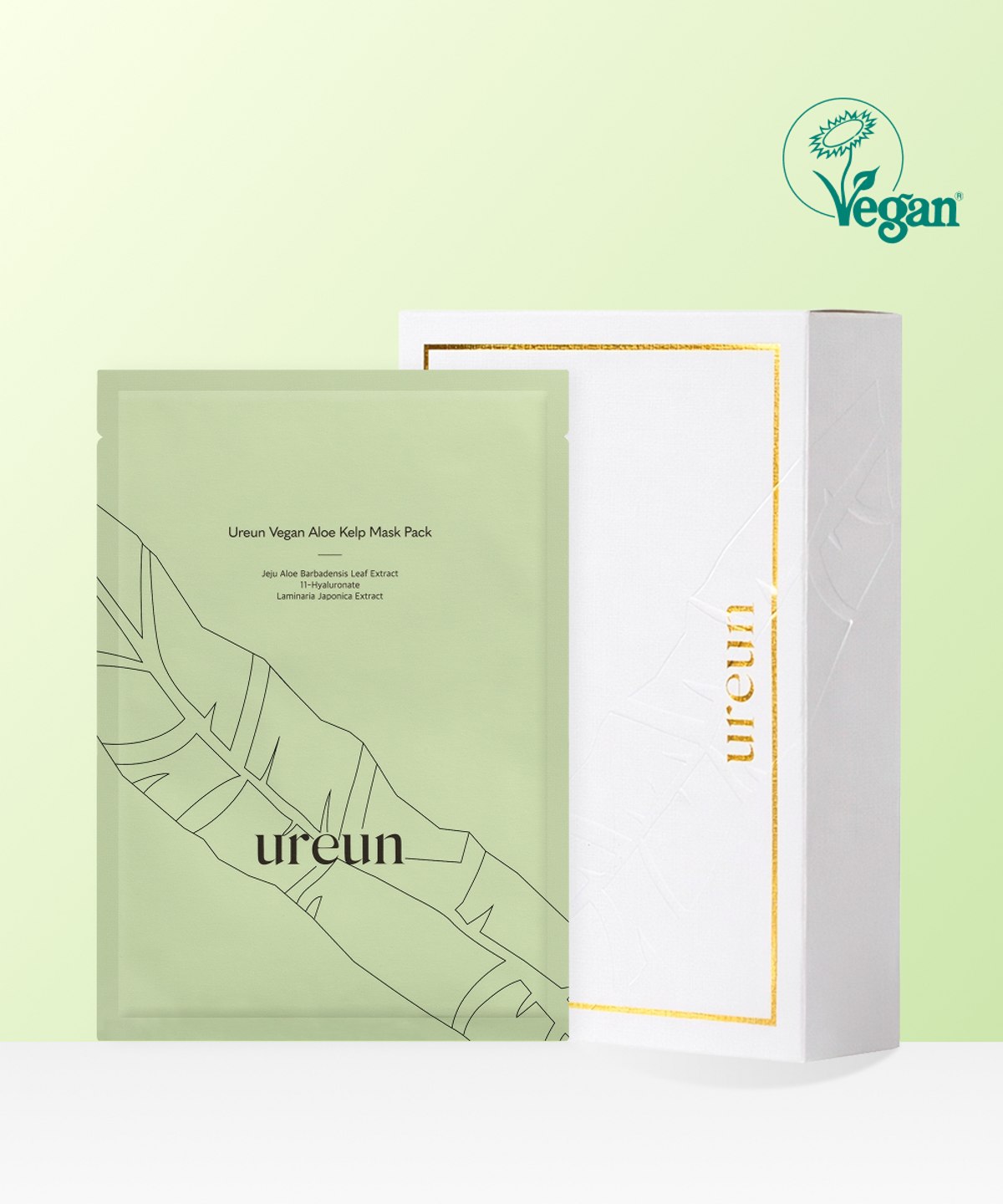 유아른(UREUN) 비건 알로에 다시마 마스크팩 27ml (8매입)