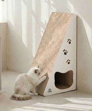 수직 고양이 스크래처 숨숨집 하우스