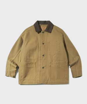 CANVAS COVERALL JACKET_BEIGE