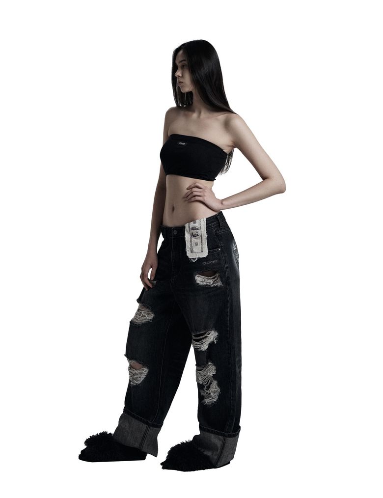 Dollar wide denim pants