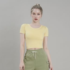 [SWT24033-08] 제로 올데이 크롭 티셔츠 라이트옐로우