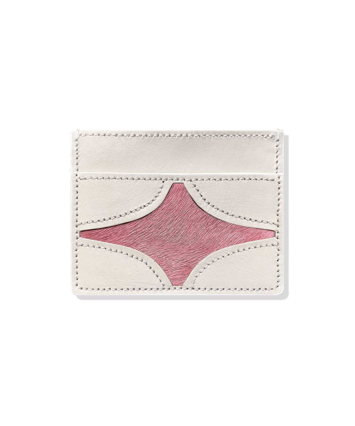 이스트아르고(EASTARGO) STING CARD WALLET IVORY WHITE (PINK FUR)