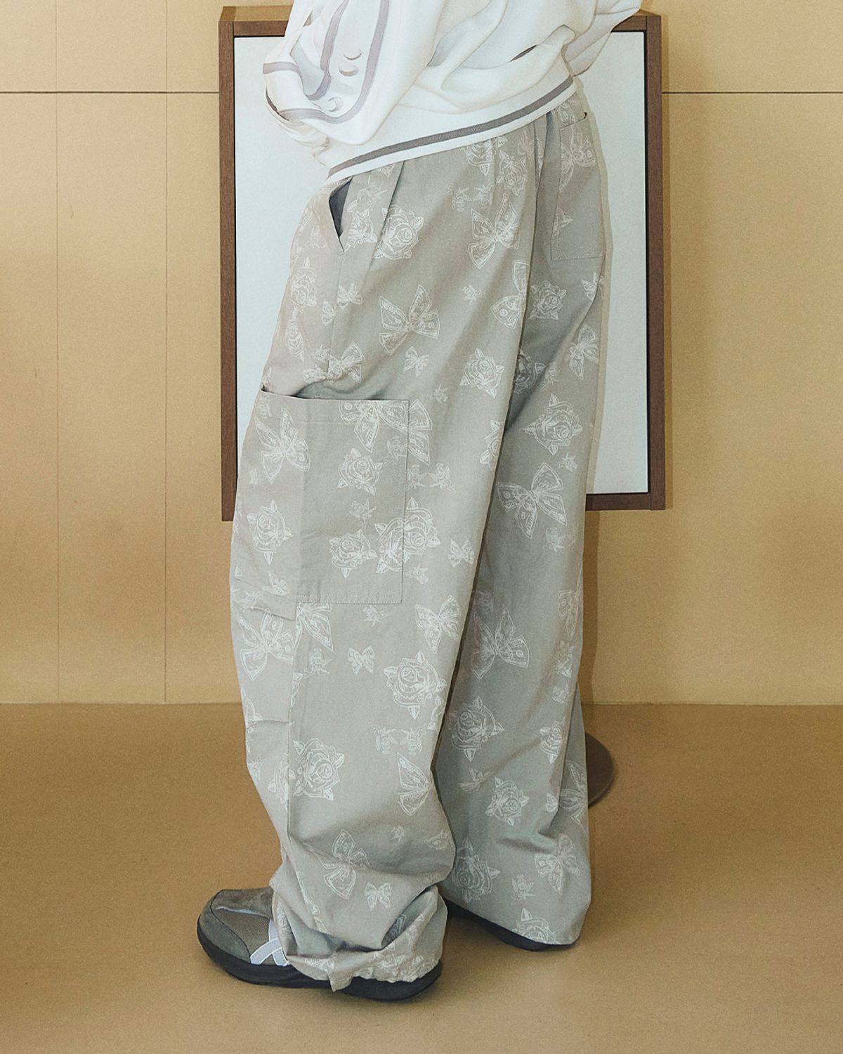 엔와이엑스엑스(NYXX) RIBBON COTTON PANTS LIGHT ASH