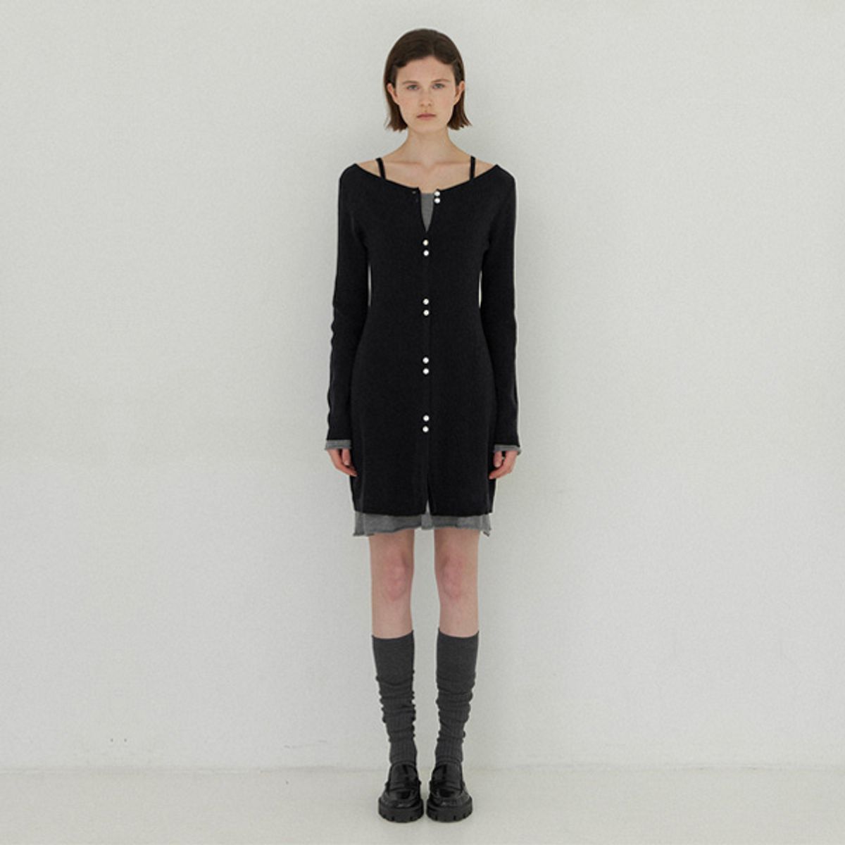 아틀리에 나인(ATELIER NAIN) TALLI LAYERED KNIT DRESS(Z-OP-6226)