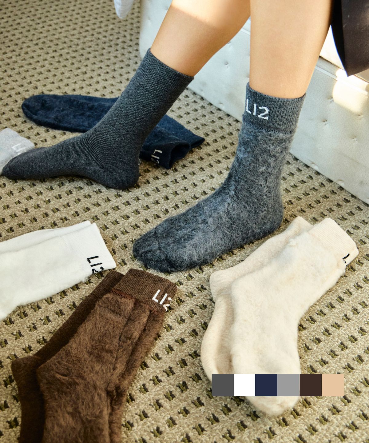 리투(li2) [3 PACK] 메리노 울 크루 삭스