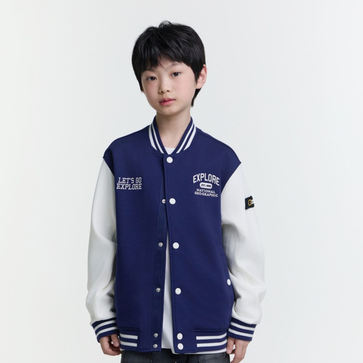 내셔널지오그래픽 키즈(NATIONAL GEOGRAPHIC KIDS) K251UJP940 저지 베이스볼 점퍼 NAVY