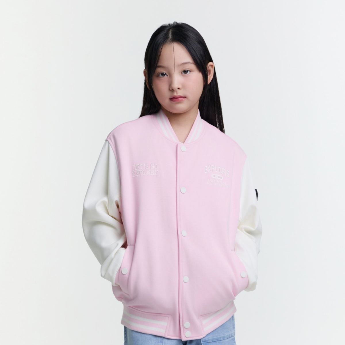 내셔널지오그래픽 키즈(NATIONAL GEOGRAPHIC KIDS) K251UJP940 저지 베이스볼 점퍼 PINK