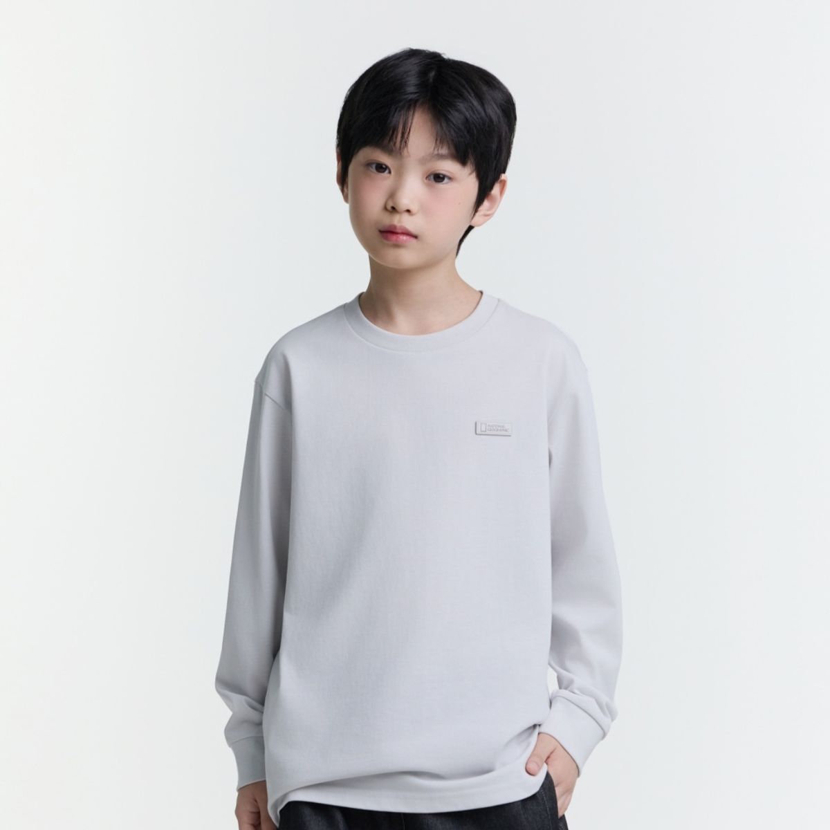 내셔널지오그래픽 키즈(NATIONAL GEOGRAPHIC KIDS) K251UTS810 어드벤처 긴팔티 GRAYBEIGE