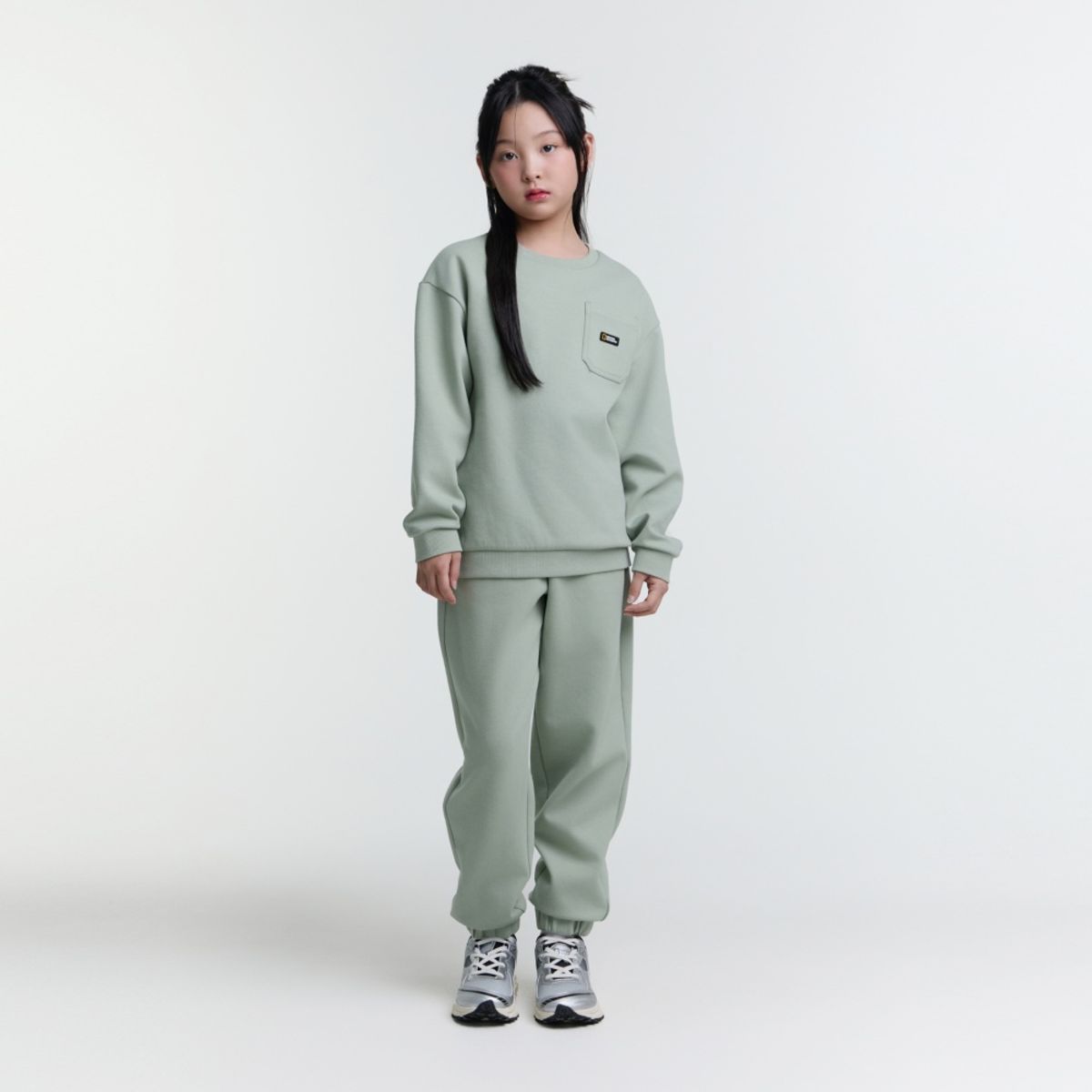 내셔널지오그래픽 키즈(NATIONAL GEOGRAPHIC KIDS) K251UPB910 맨투맨 SET LIGHTKHAKI