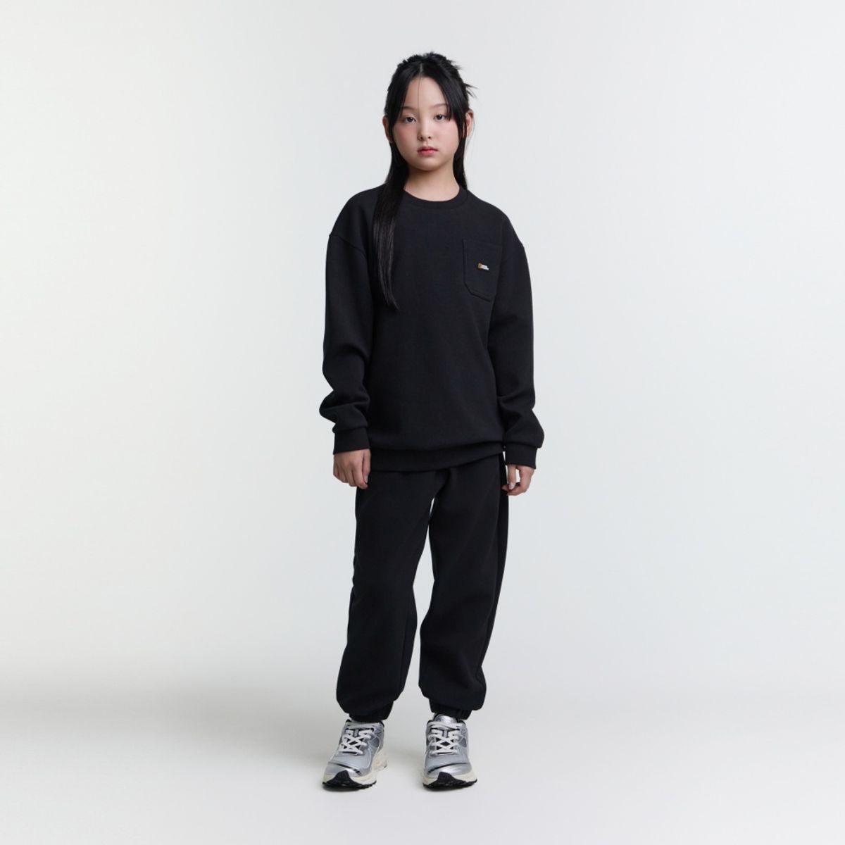 내셔널지오그래픽 키즈(NATIONAL GEOGRAPHIC KIDS) K251UPB910 맨투맨 SET CARBONBLACK