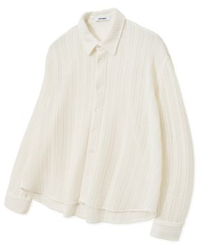 케이블 크로셰 셔츠 [IVORY]