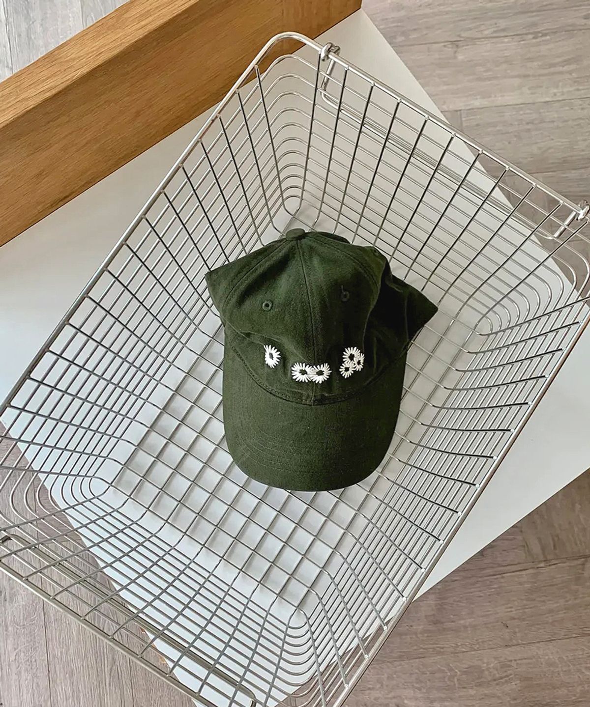 마이딥블루메모리즈(MY DEEP BLUE MEMORIES) Newvy Logo Peach Ball Cap (DEEP GREEN)