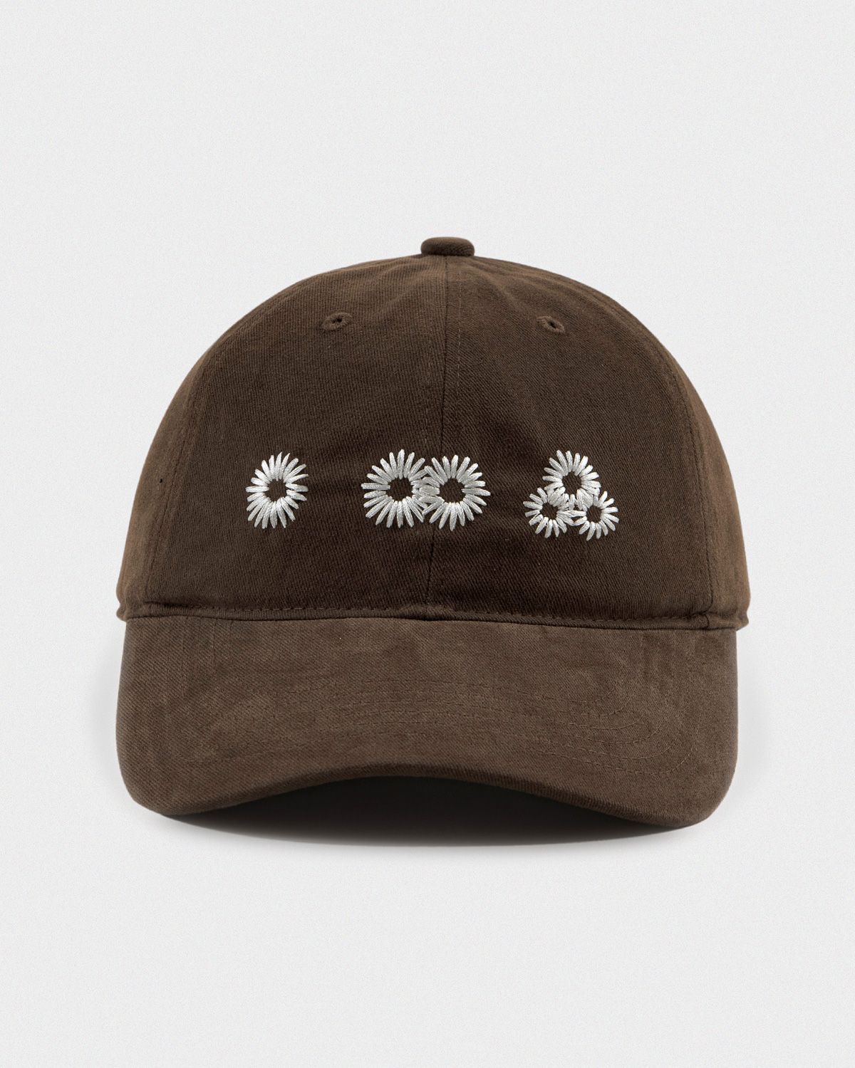 마이딥블루메모리즈(MY DEEP BLUE MEMORIES) Newvy Logo Peach Ball Cap (BROWN)
