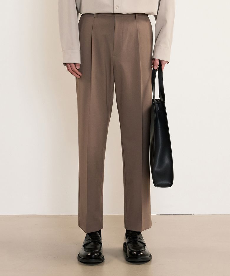 Essential Tapered Fit Slacks (Dusty Beige) TNPA5E001I3