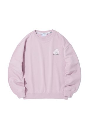 흘림체 로고 맨투맨 인디안핑크 ANZ1TM31GIP