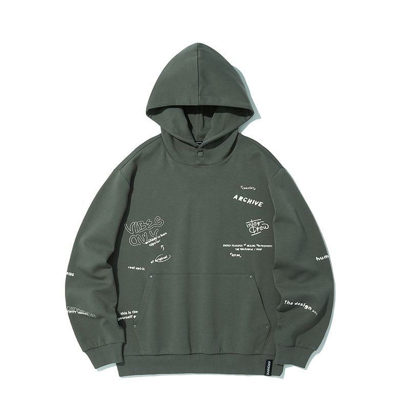 키치 후드 풀오버 카키 ITZ1TH02AKH