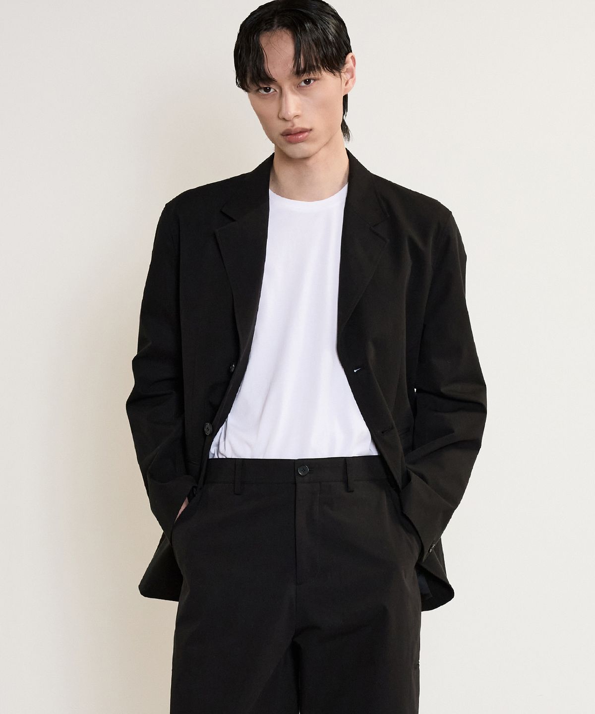티엔지티(TNGT) Cotton Comfort Set-Up Jacket (Black) TNJA5E101BK