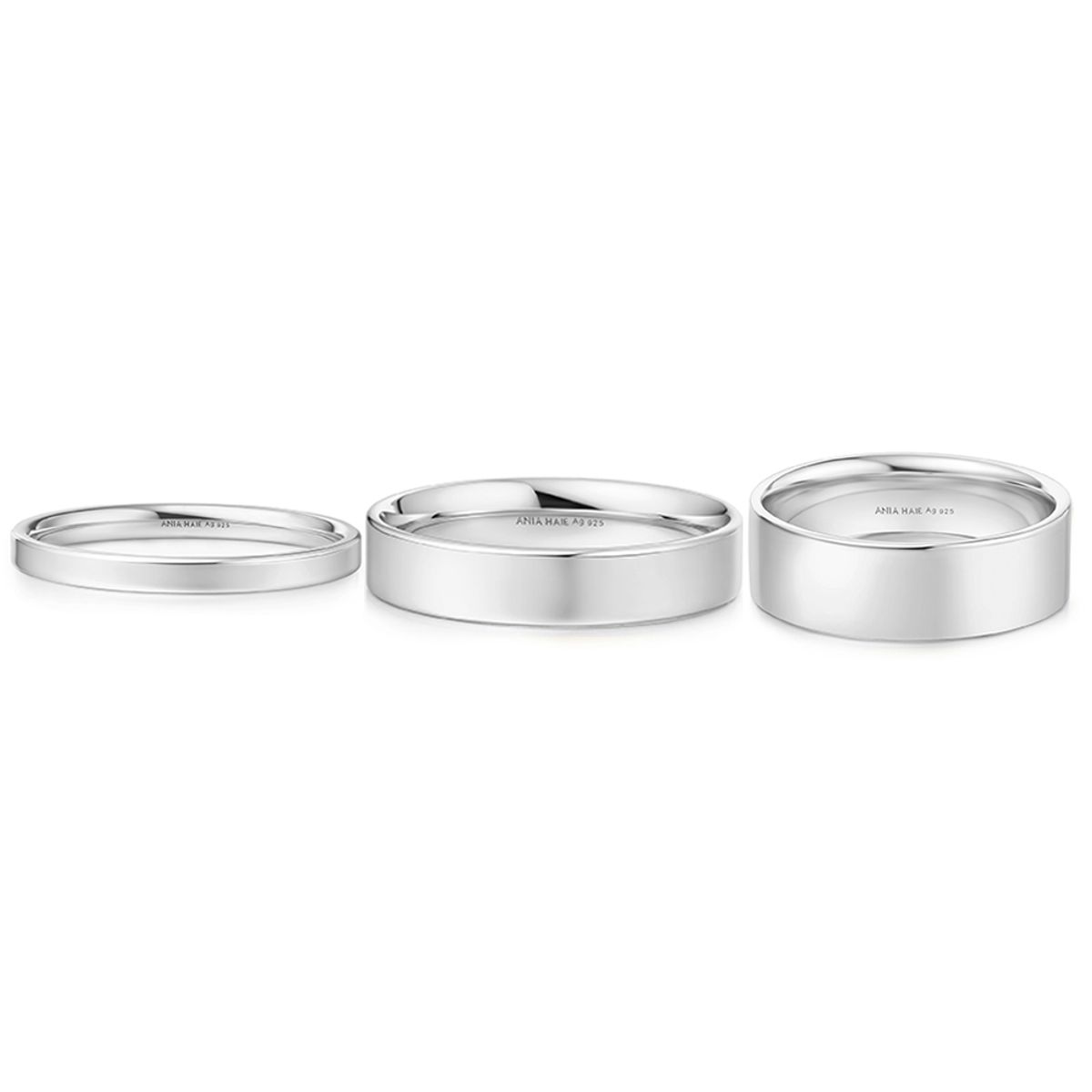 아니아하이에(ANIA HAIE) 스무스 밴드 925 실버 반지 2mm4mm6mm R064-02H_03H_04H