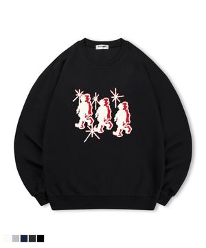 [논기모or기모] 런닝크루 프린팅 스웨트 셔츠