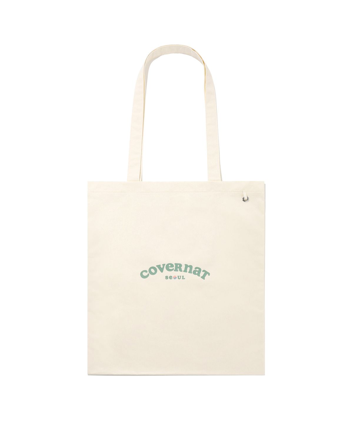 커버낫 우먼(COVERNAT WOMAN) 클로버하트 쿠퍼로고 서울 에코백 Cream