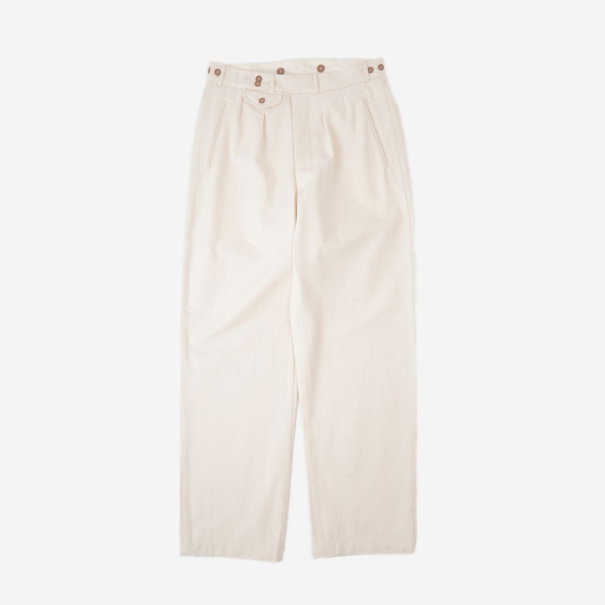 와이엠씨엘케이와이(YMCL KY) German Type Navy Tropical Pants - Natural