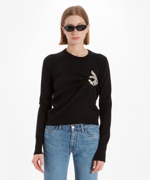 (W) 이모지 스웨터 블랙 EMOJI SWEATER BLACK