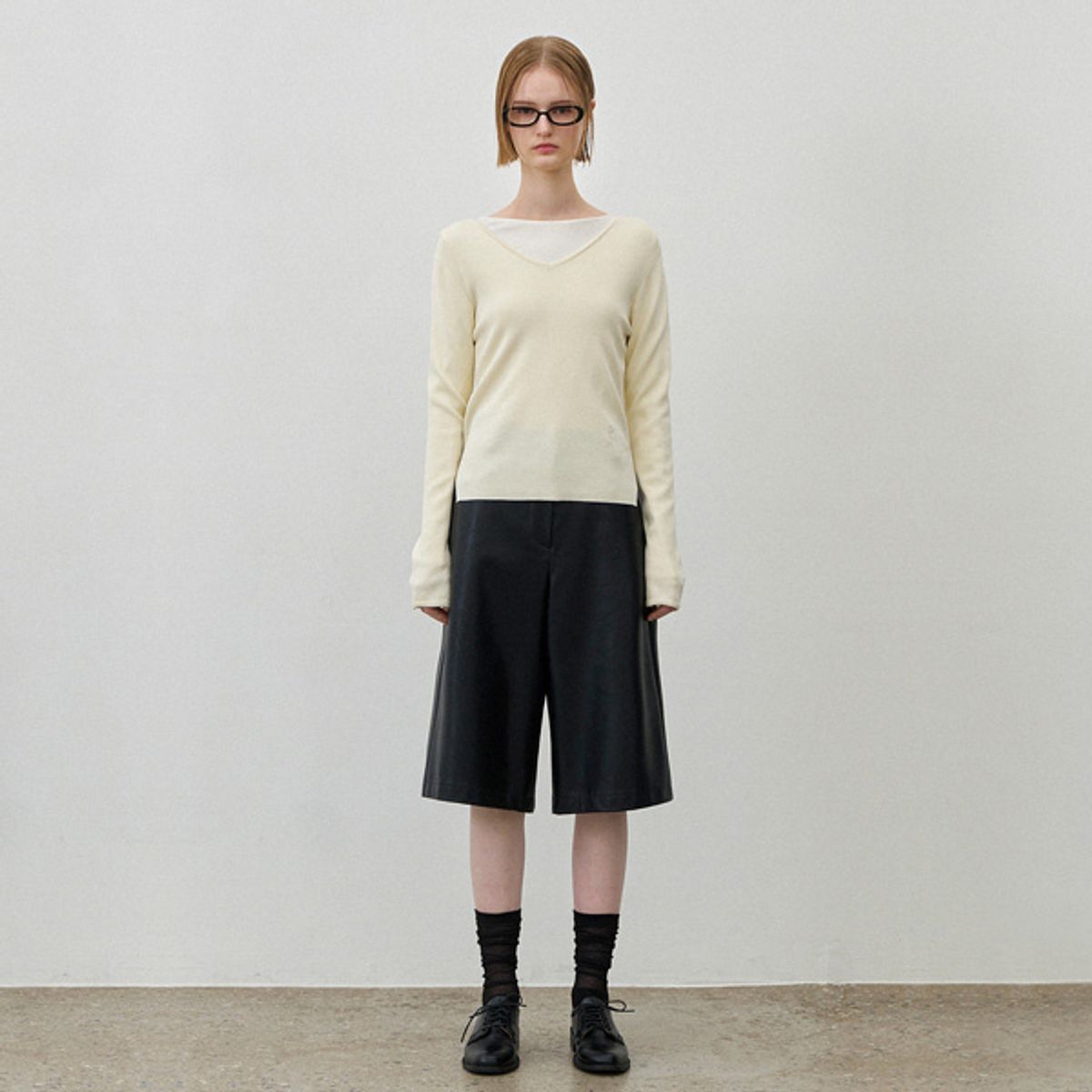 아틀리에 나인(ATELIER NAIN) LEATHER BERMUDA PANTS(PT-5618)