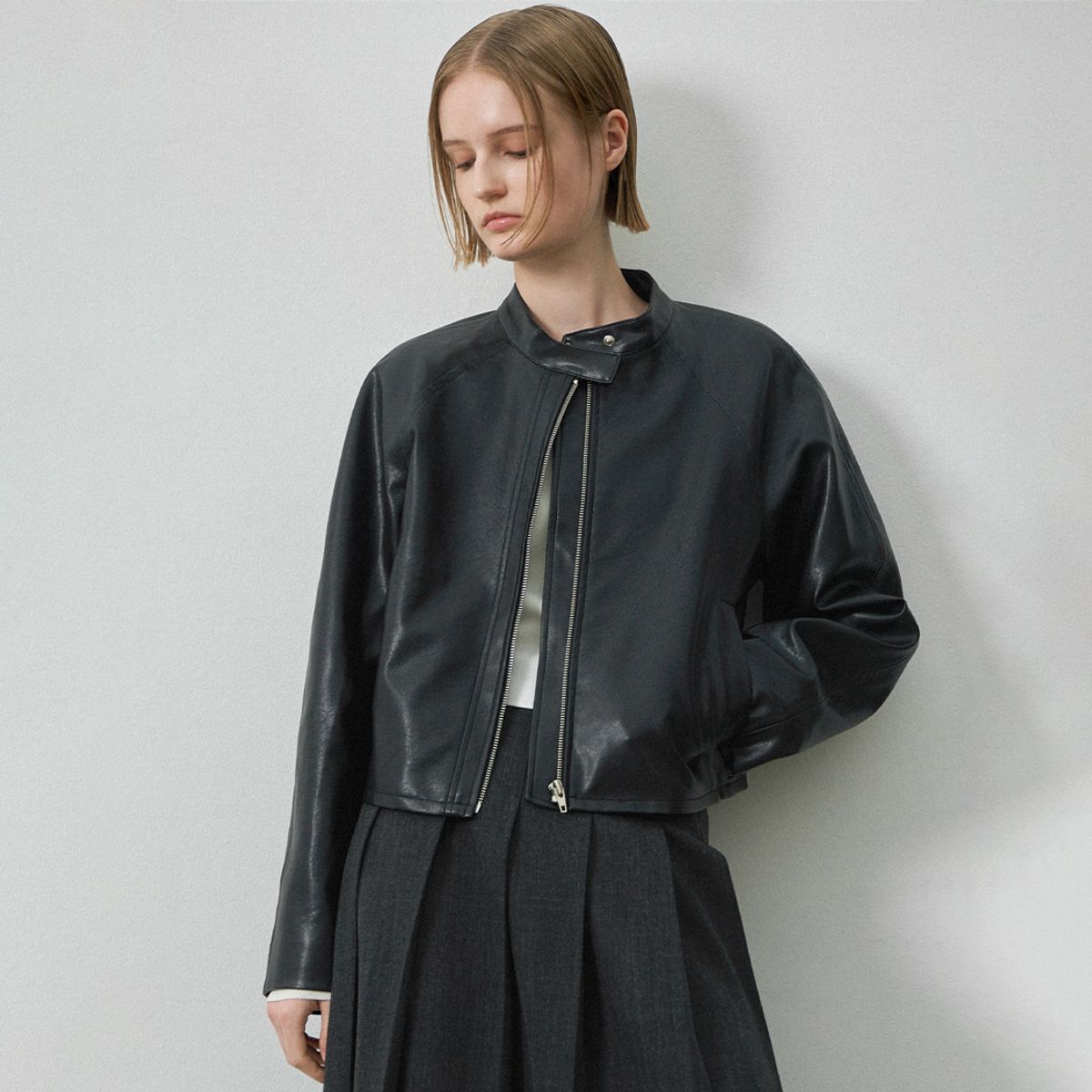 아틀리에 나인(ATELIER NAIN) STANDARD BIKER LEATHER JACKET(JK-3013)